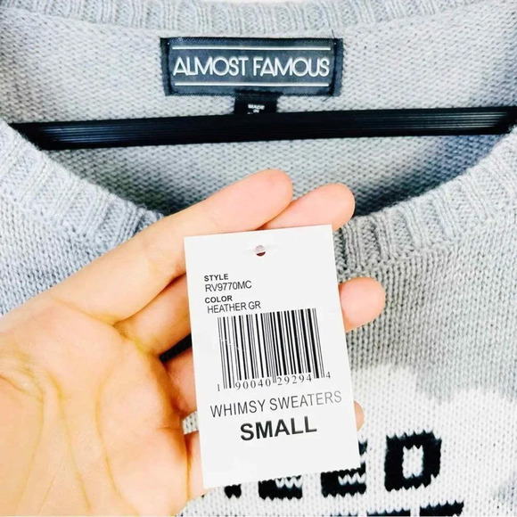 Almost Famous Owl Graphic I need Coffee Sweater Size Small - Picture 5 of 6